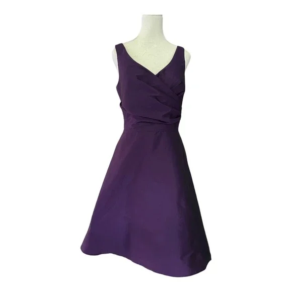 purple cocktail dress size 14 ALFRED SUNG | Dresses | Alfred Sung Dress D624 Size 4 Majestic Purple  Pocket Prom Cocktail Party Dress
